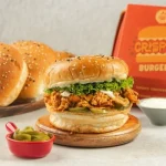 Crispy chicken burger