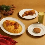 Basmati Kacchi Half with Chicken Roast, Borhani & Jali Kebab
