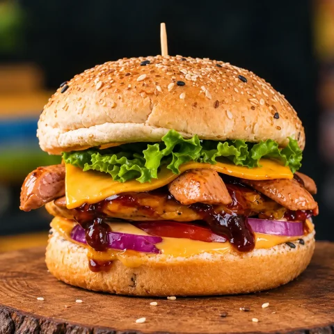 Chicken Sausage Delight Burger