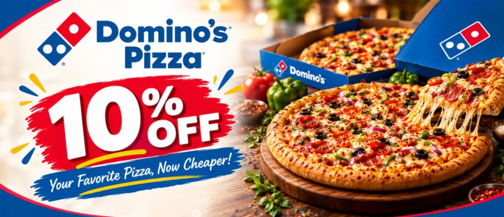 dominos 10% Off